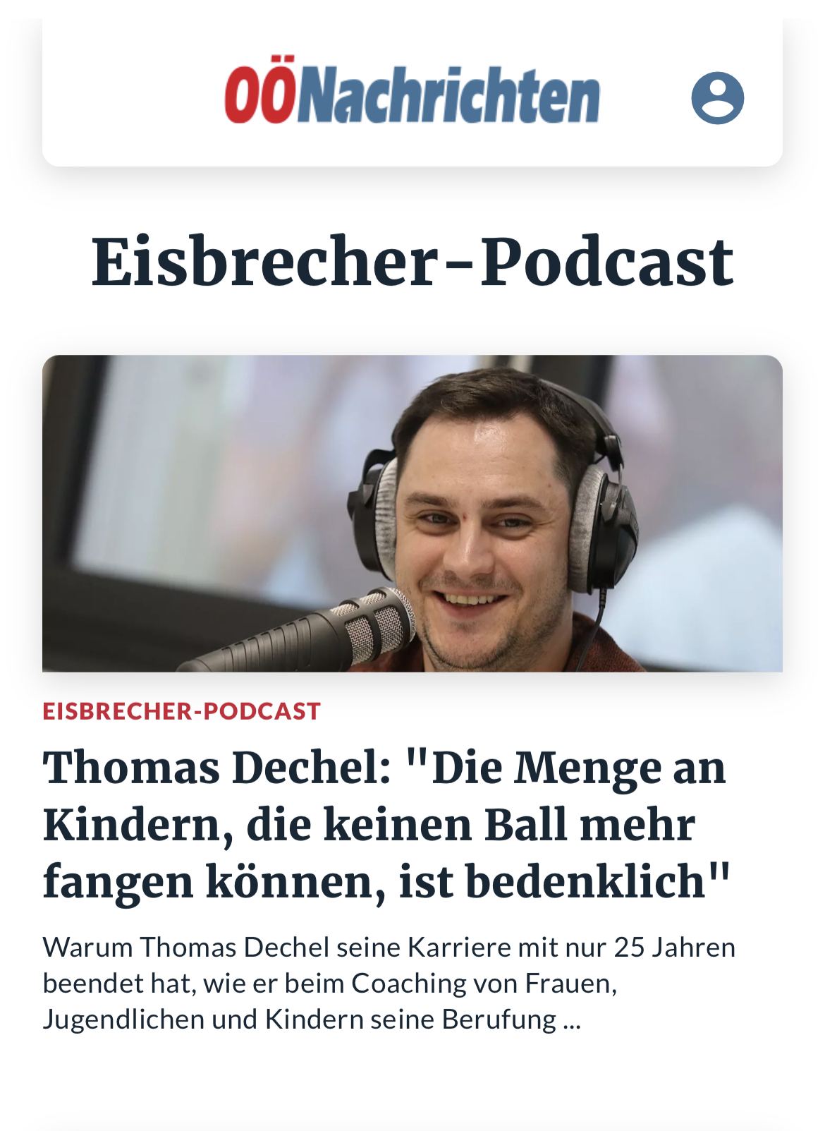 Eisbrecher Podcast Oberösterreichische Nachrichten Thomas Dechel Markus Prinz